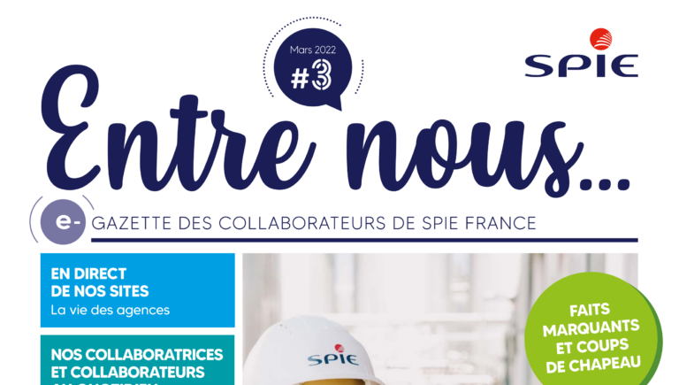 Une du magazine d'entreprise interne Entre Nous de SPIE