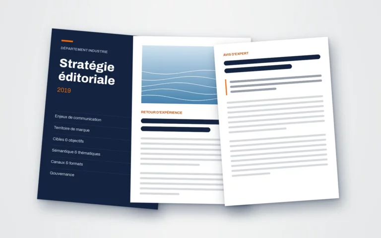 couverture d'une stratégie éditoriale, un retour d'expérience et un avis d'expert